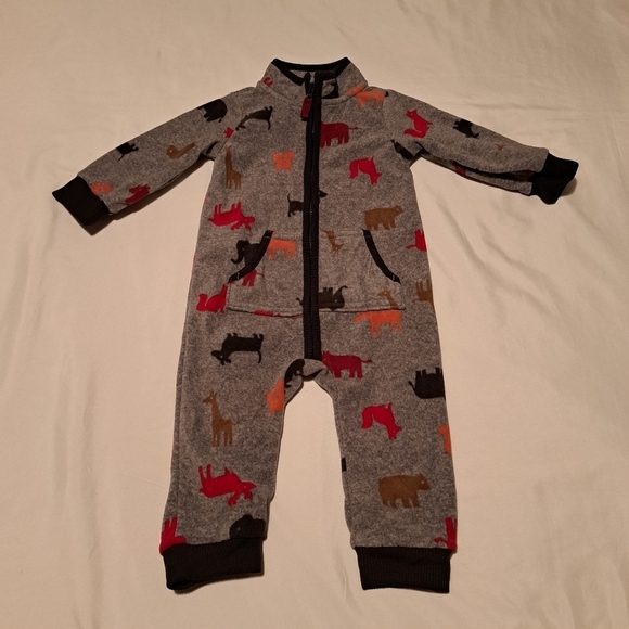 Carter's NWOT fleece romper 12 months - Picture 1 of 5